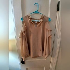 Loose Fitting Nude Shoulderless Women's Calvin Klein Blouse Size Small